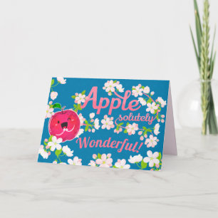 Carte Pomme absolument merveilleux   Apple Pun