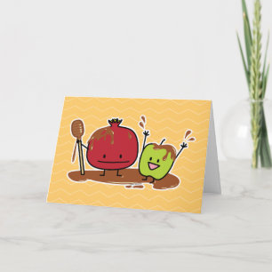 Carte pomme de Rosh Hashanah grenade miel juif nouveau