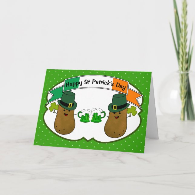 Carte Pomme de terre irlandaise de St Patrick personnali (Devant)