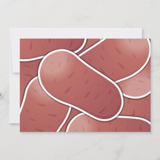 Carte Pomme de terre rose funky (Devant)