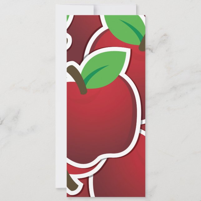 Carte Pomme rouge funky (Devant)
