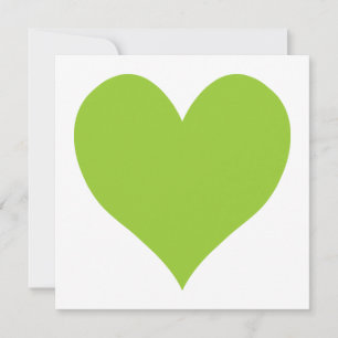 Carte Pomme vert mignon forme coeur