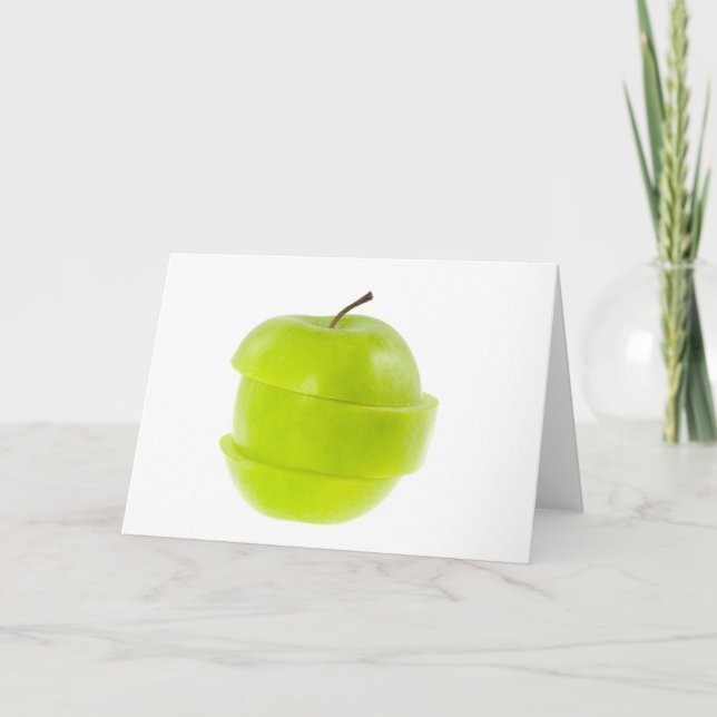 Carte Pomme verte coupée (Devant)