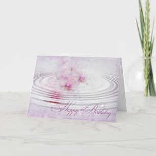 Carte Pommes d'orchidée rose pour anniversaire