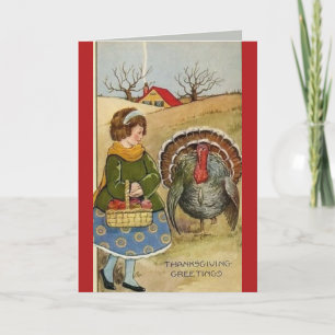Carte Pommes Vintages modifiables Turquie Thanksgiving