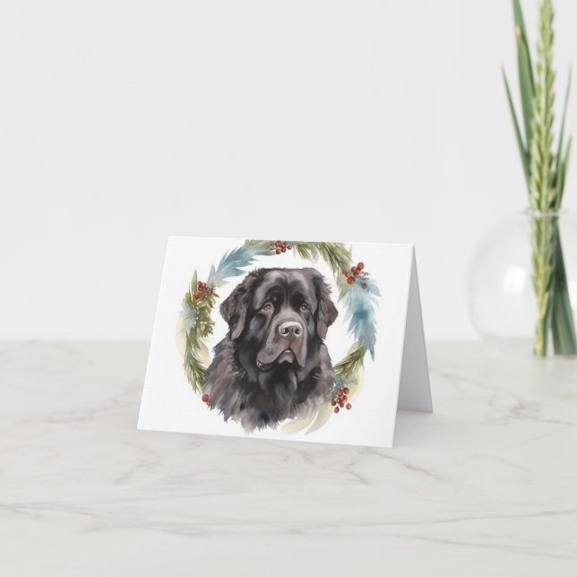Carte Pompe festive des germes de Noël de Terre-Neuve (Devant)