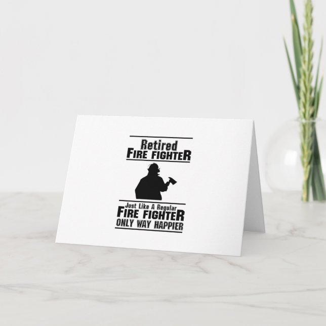 Carte Pompier à la retraite Pompier homme chef Funny cad (Devant)