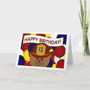 Carte Pompier - Joyeux héros de pompier d'anniversaire!
