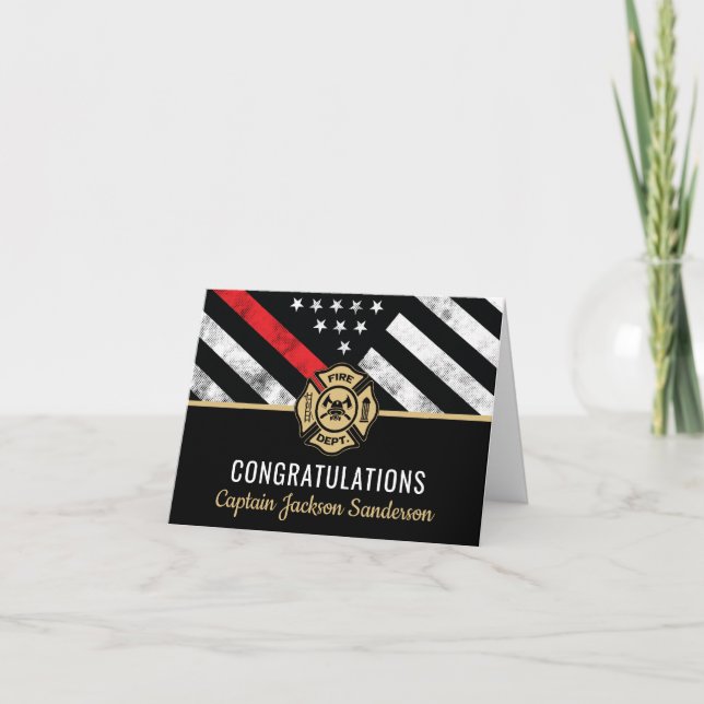 Carte Pompier Retraite Service d'incendie pompier (Devant)