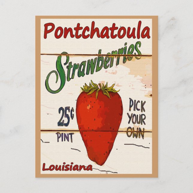 Carte Ponchatoula Strawberries (Devant)