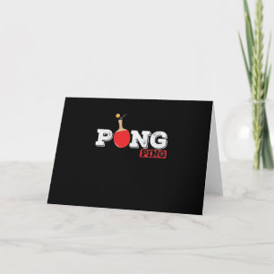 Carte Pong Ping Spieler Tischtenniskelle mit Ball