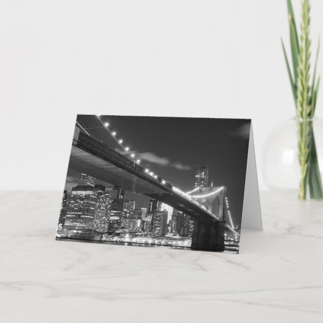 Carte Pont de Brooklyn et horizon de Manhattan (Devant)