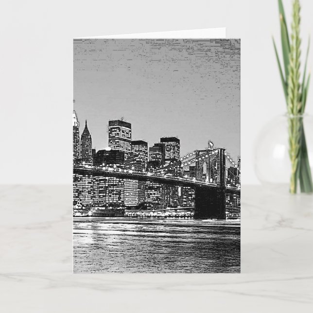 Carte Pont de Brooklyn New York City (Devant)