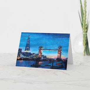 Carte Pont de tour de Londres avec le tesson