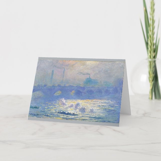 Carte Pont de Waterloo par Claude Monet (Devant)