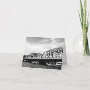 Carte Pont en acier de la baie Sturgeon noir et blanc