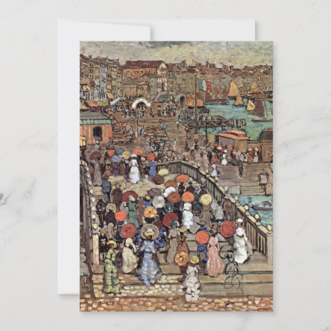 Carte Ponte Della Paglia, Venise par Maurice Prendergast (Devant)