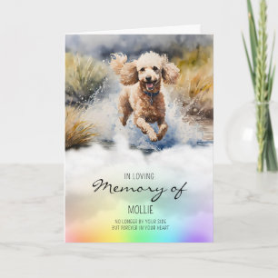 Carte Poodle aquarelle animal chien perte sympathie