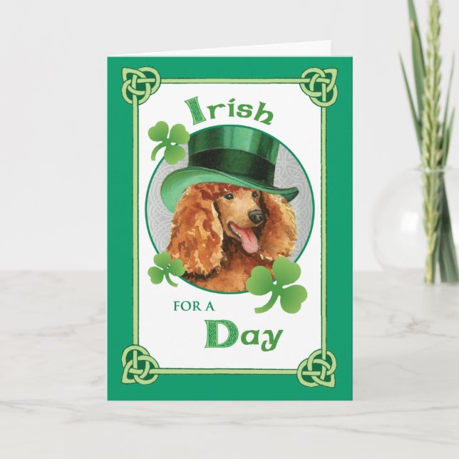 Carte Poodle de la Saint Patrick (Devant)