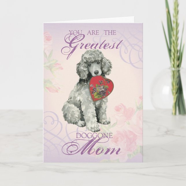 Carte Poodle Heart Maman (Devant)