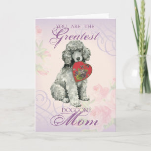 Carte Poodle Heart Maman