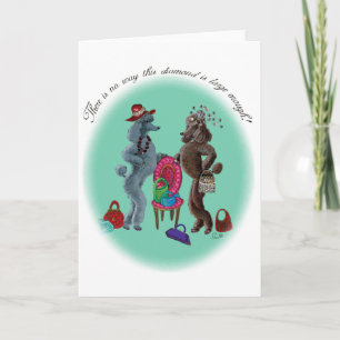 Carte Poodles en diamants