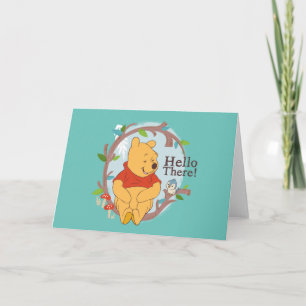 Carte Pooh assis dans un arbre - Hello There