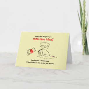 Carte Pooh & Eeyore - Hello There Friend!