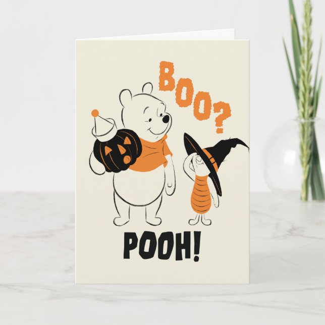 Carte Pooh et Piglet | Boo Pooh (Devant)