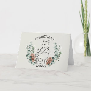 Carte Pooh & Piglet   Words de Noël