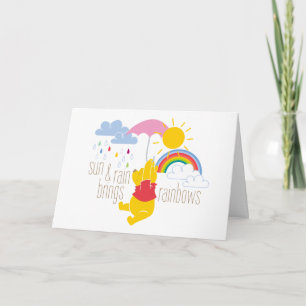 Carte Pooh   Sun & Rain apporte Rainbows Citation