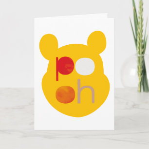 Carte Pooh Tête principale aquarelle