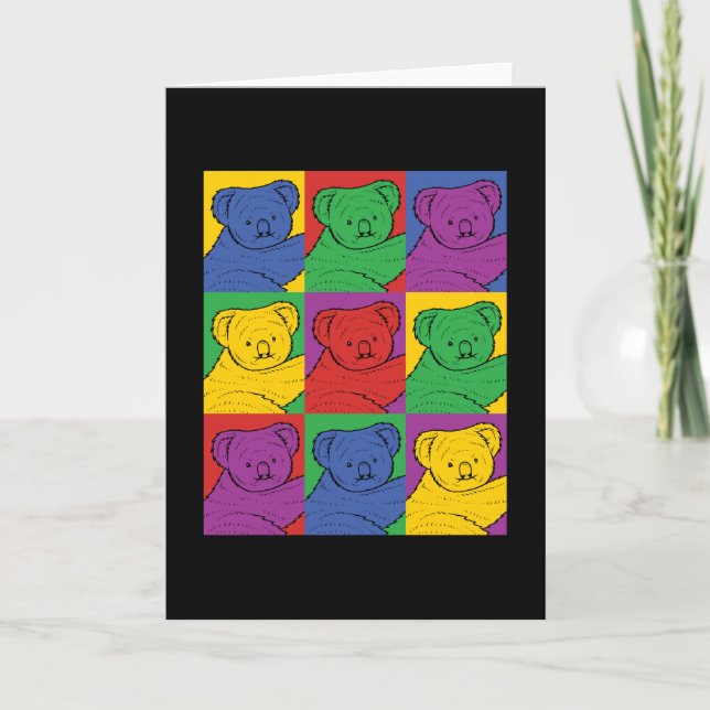 Carte Pop Art Koala (Devant)