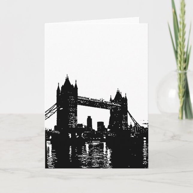 Carte Pop Art London Tower Bridge (Devant)