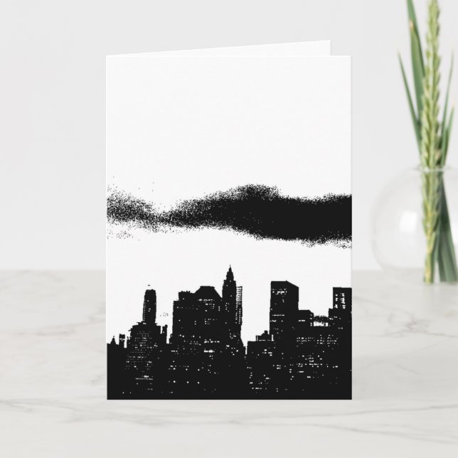 Carte Pop Art Noir Blanc NYC New York City (Devant)