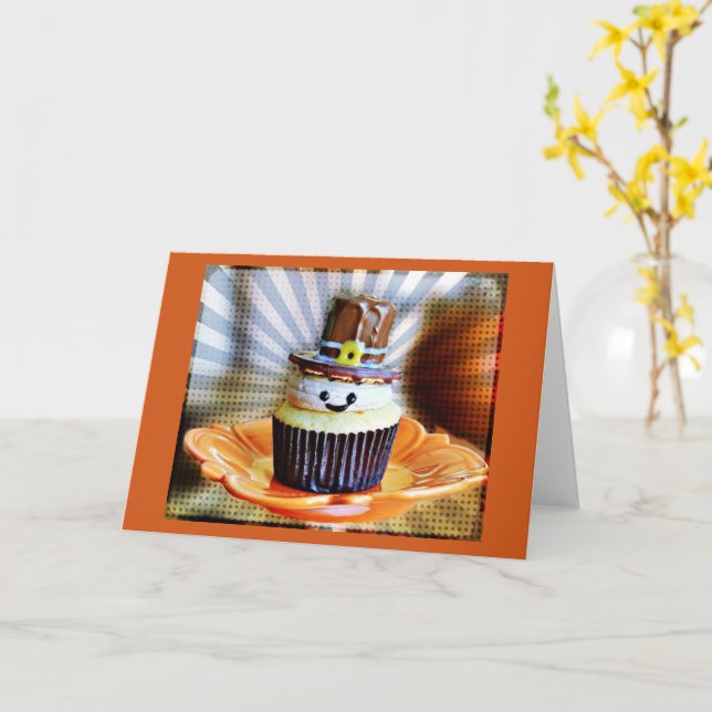 Carte Pop Art Pilgrim Cupcakes (Fleur jaune)