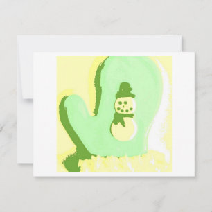 Carte Pop Art Snowman Mitten