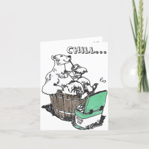 Carte Pop Express Ours Polaire Chill Hot Tub été
