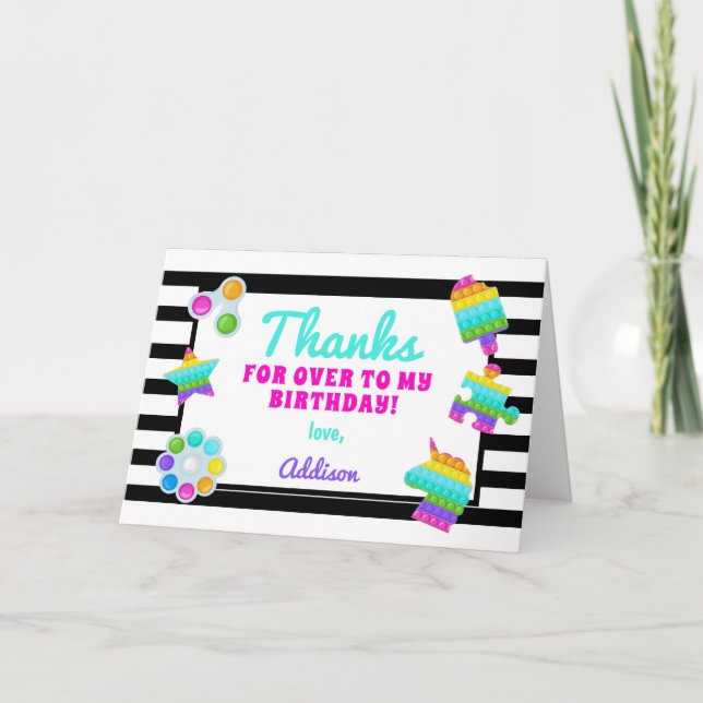 Carte Pop It Anniversaire Merci Note (Devant)