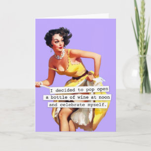 Carte Pop Ouvrir une bouteille de vin Anniversaire