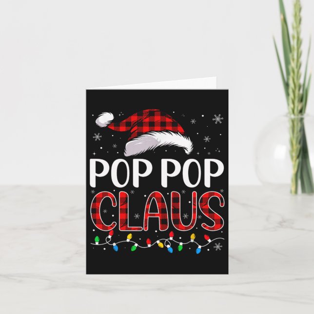 Carte Pop Pop Claus Feux de Noël Famille Xma (Devant)