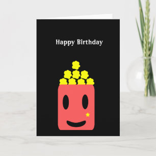 Carte Popcorn d'anniversaire