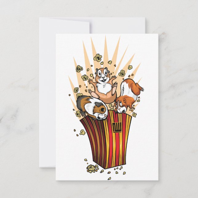 Carte Popcorn de cochons de Guinée (Devant)