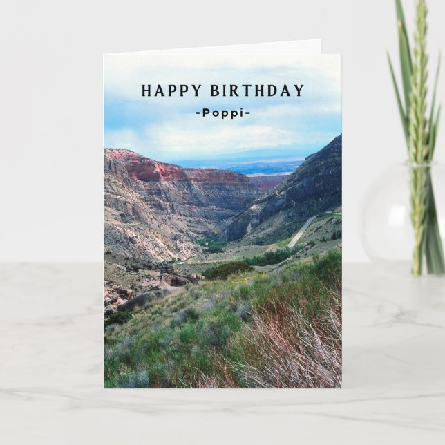 Carte Poppi Anniversaire Big Horn Mountains Wyoming Card (Devant)