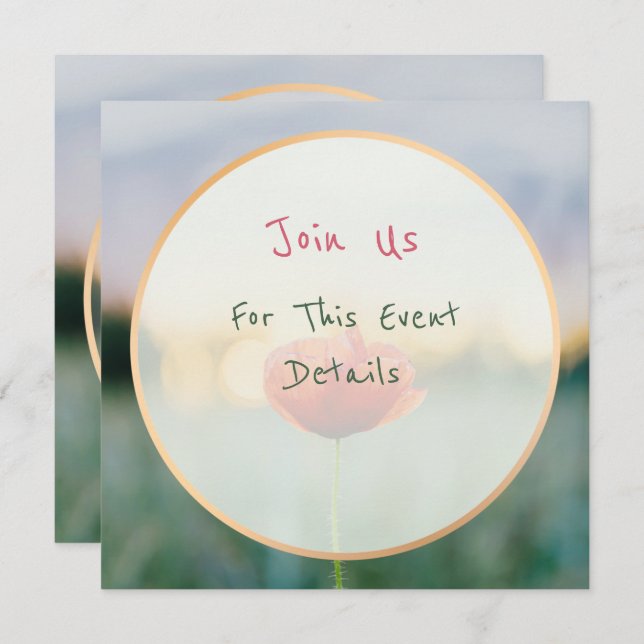 Carte Poppy (Devant / Derrière)