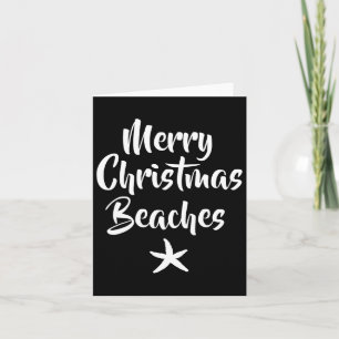 Carte Populaire Funny Joyeux Plages de Noël Starfish