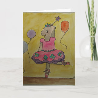 Carte Porc Greetingcard de danse
