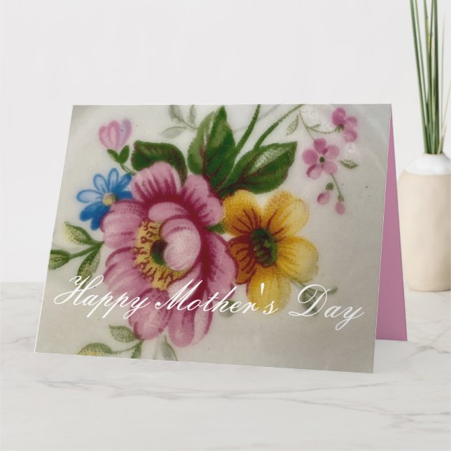 Carte Porcelaine Inspiré Floral (Devant)