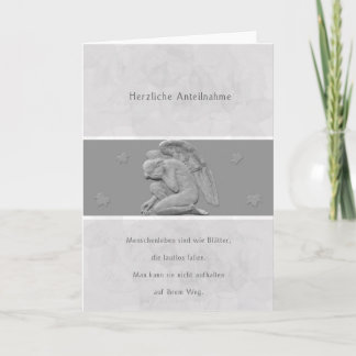 Carte Portant le deuil anges