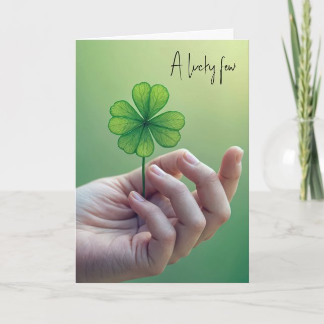 Carte Porte à quatre feuilles de trèfle d'anniversaire (Devant)
